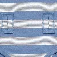 Thereabouts Little & Big Kid Boys Bodysuit Closure Easy-on + Easy-off Adaptive Crew Neck Short Sleeve