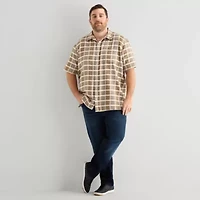 mutual weave Mens Short Sleeve Classic Fit Big and Tall Button-Down Shirt