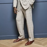 Shaquille O'Neal XLG™ Mens Big and Tall Stretch Fabric Plaid Flat Front Suit Pant