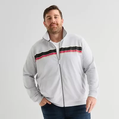 Shaquille O'Neal XLG™ Tricot Mens Big and Tall Lightweight Track Jacket