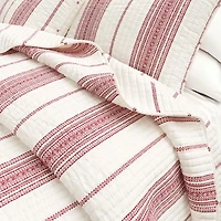 Linery Farmhouse Stripe Reversible Quilt Set