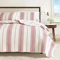 Linery Farmhouse Stripe Reversible Quilt Set