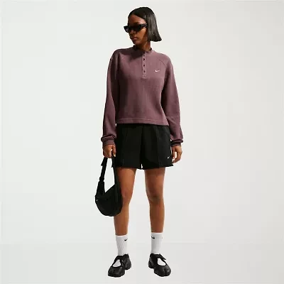 Nike Womens Long Sleeve Regular Fit Henley Shirt