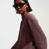 Nike Womens Long Sleeve Regular Fit Henley Shirt