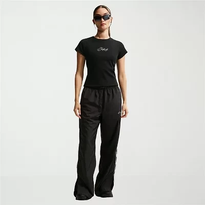 Nike Womens Crew Neck Short Sleeve Crop Top