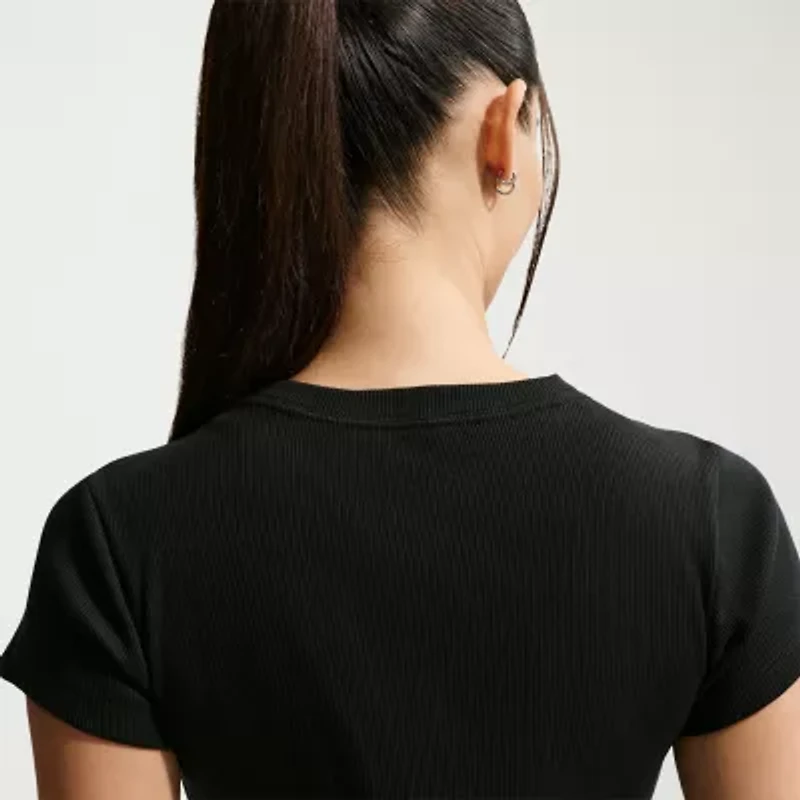 Nike Womens Crew Neck Short Sleeve Crop Top