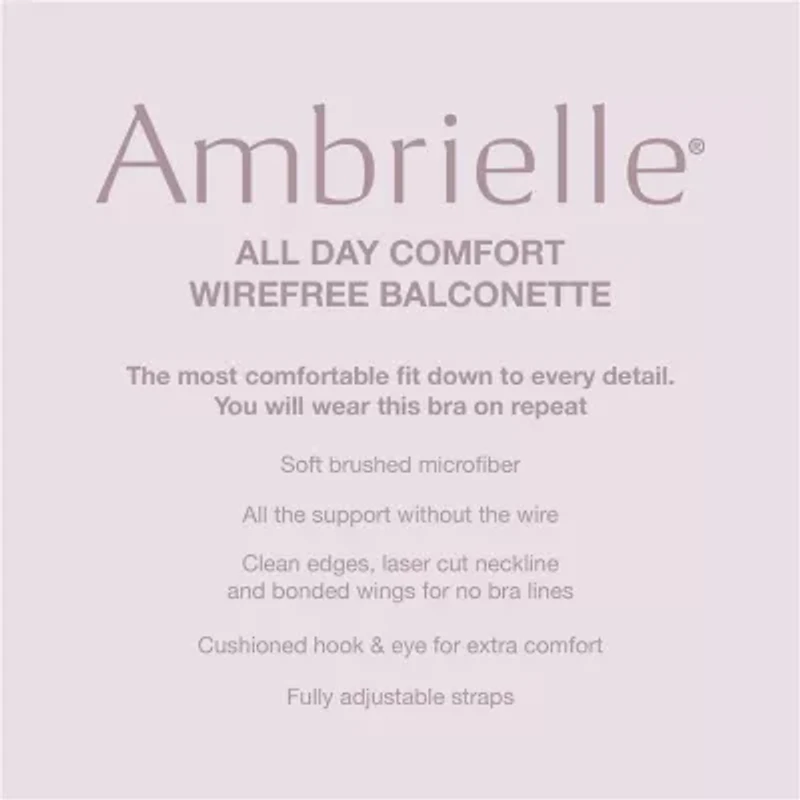 Ambrielle Wireless Balconette Bra 364457
