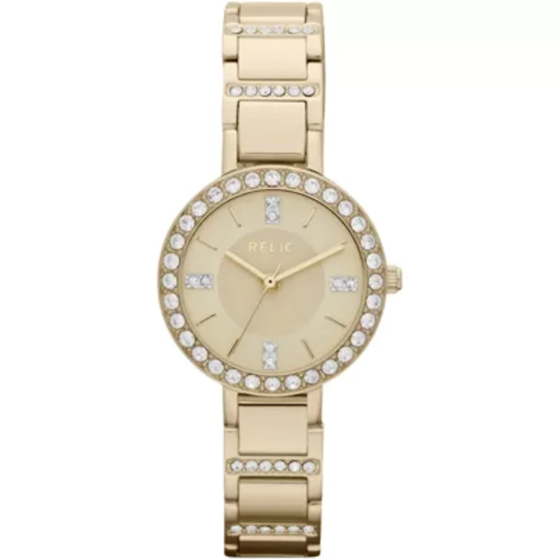 Relic® Kerri Womens Gold-Tone Bracelet Watch ZR34216