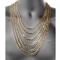 10K Yellow Gold 8.2MM Curb Necklace