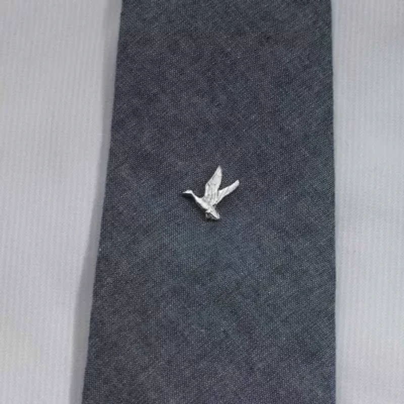 Duck Rhodium-Plated Tie Tack