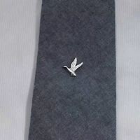 Duck Rhodium-Plated Tie Tack