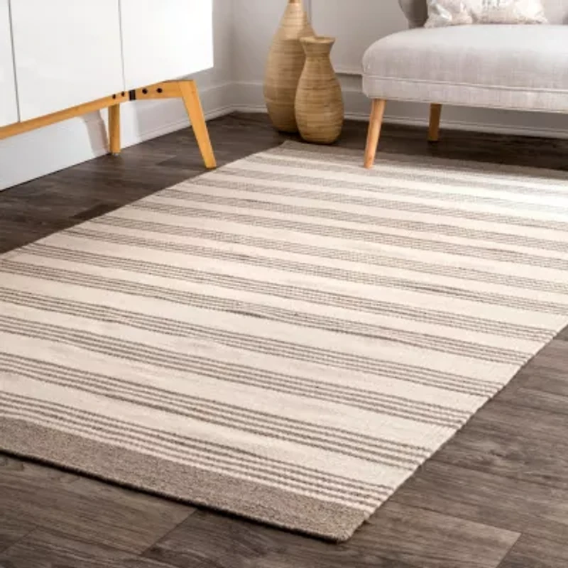 nuLoom Flatweave Rivka Stripes Rectangular Rug