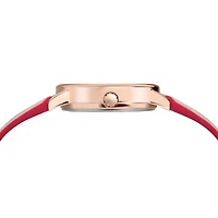 Timex Womens Pink Leather Strap Watch Tw2r62800jt