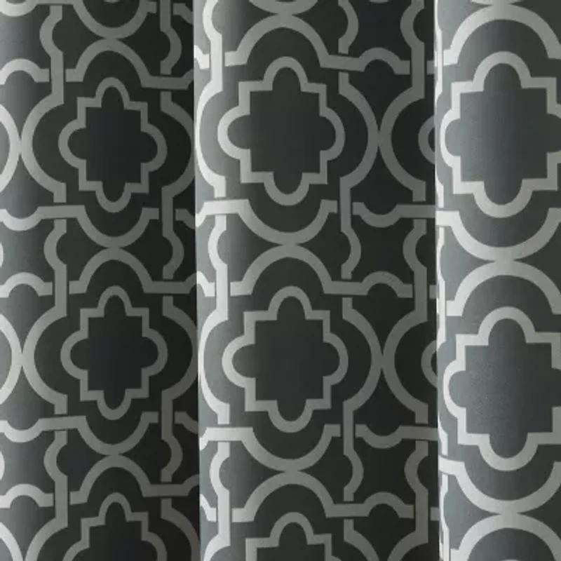 Sun Zero Barnett Trellis Grommet Top Energy Saving Blackout Single Curtain Panel