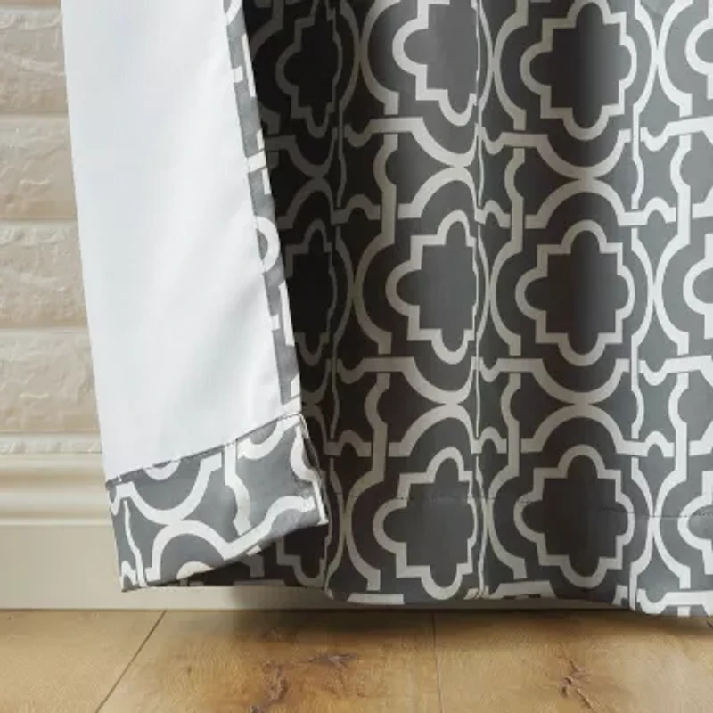 Sun Zero Barnett Trellis Grommet Top Energy Saving Blackout Single Curtain Panel