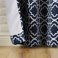 Sun Zero Barnett Trellis Grommet Top Energy Saving Blackout Single Curtain Panel