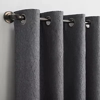 Sun Zero Noir Dimensional Thermal Extreme Grommet Top Energy Saving 100% Blackout Single Curtain Panel