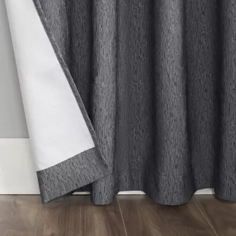Sun Zero Noir Dimensional Thermal Extreme Grommet Top Energy Saving 100% Blackout Single Curtain Panel