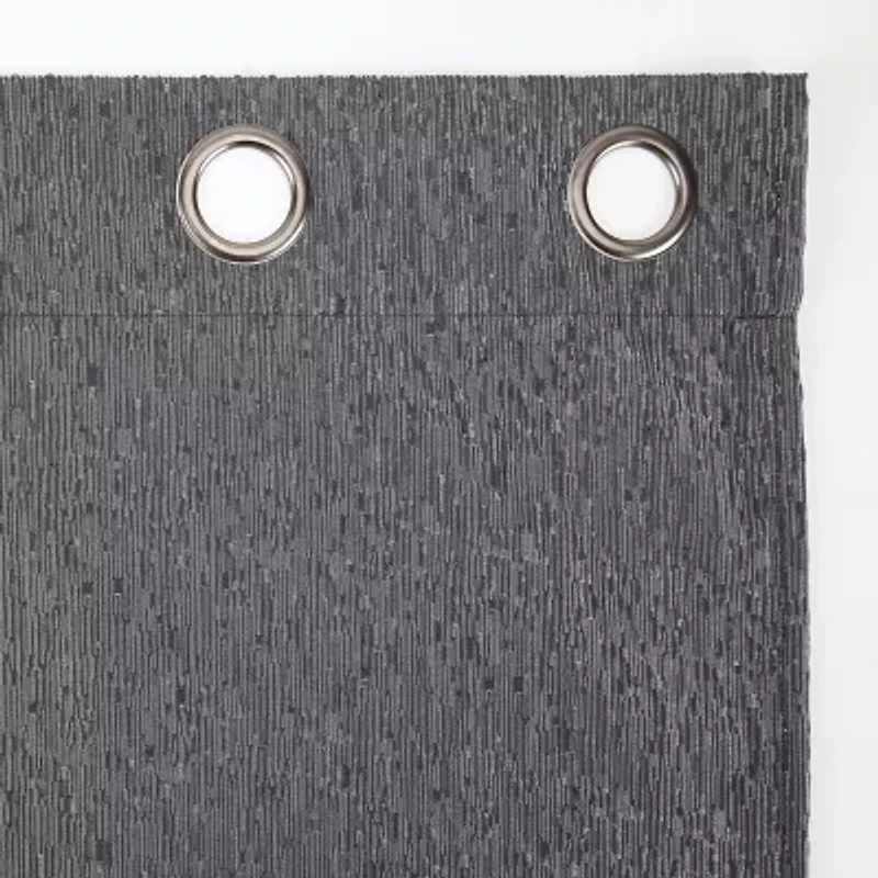 Sun Zero Noir Dimensional Thermal Extreme Grommet Top Energy Saving 100% Blackout Single Curtain Panel