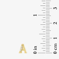 Diamond Addiction Lab-Grown (G-H / Si2-I1) Accent Initial Stud Earrings 10K Gold