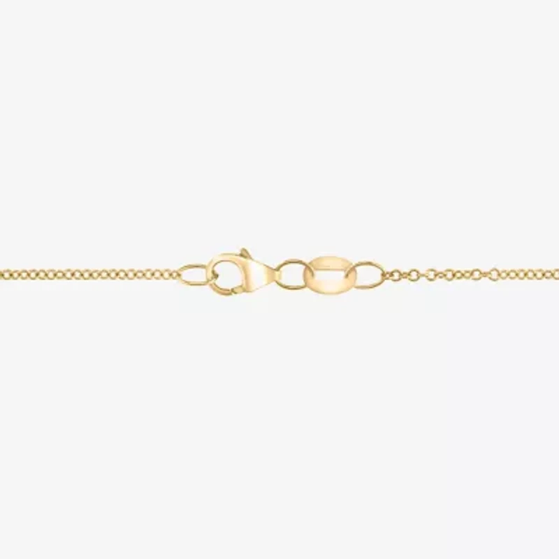 Effy  Womens 1/4 CT. T.W. Natural White Diamond 14K Gold Cross 18 Inch Pendant Necklace
