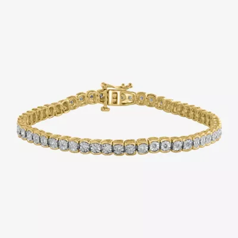 Effy  Womens 1/2 CT. T.W. Natural Diamond Sterling Silver 7 Inch Tennis Bracelet