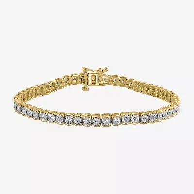 Effy  Womens 1/2 CT. T.W. Natural Diamond Sterling Silver 7 Inch Tennis Bracelet
