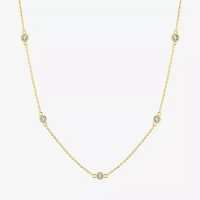 Diamond Addiction Womens 2-pc. Diamond Accent Genuine necklace Set in Sterling Silver or 14K Gold Over Silver