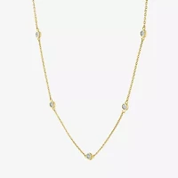 Diamond Addiction Womens 2-pc. Diamond Accent Genuine necklace Set in Sterling Silver or 14K Gold Over Silver
