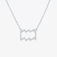 Diamond Addiction Lab-Grown (G-H / Si2-I1) Zodiac Pendant Necklace Sterling Silver