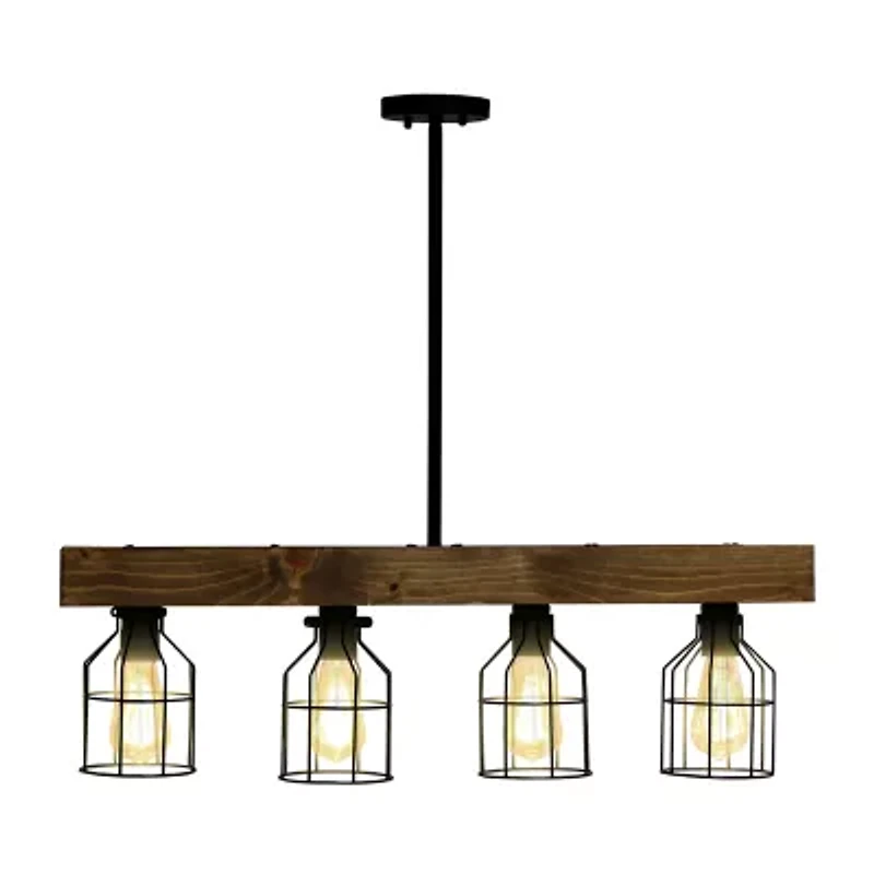 4 Light Farmhouse Beam Pendant