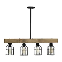 4 Light Farmhouse Beam Pendant
