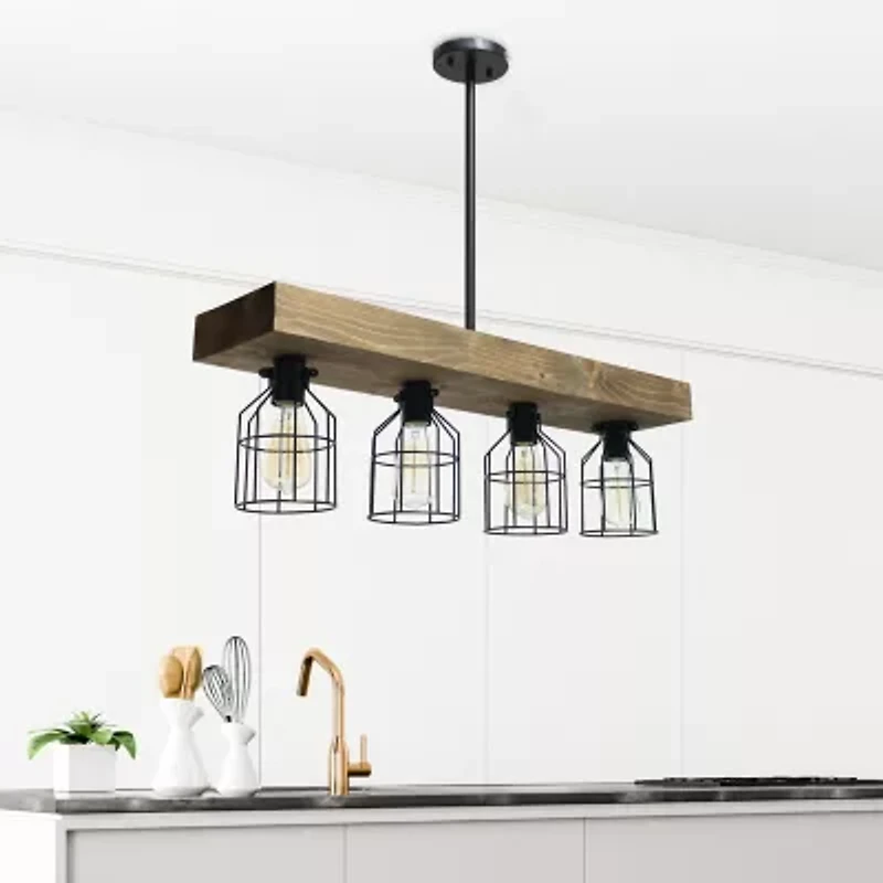 4 Light Farmhouse Beam Pendant