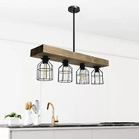 4 Light Farmhouse Beam Pendant