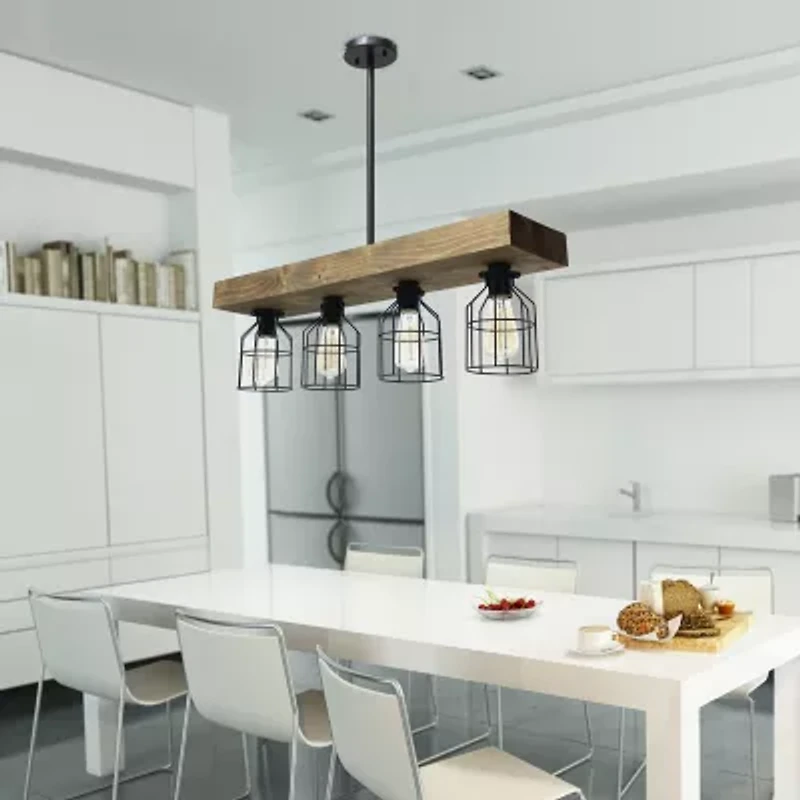 4 Light Farmhouse Beam Pendant