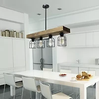 4 Light Farmhouse Beam Pendant
