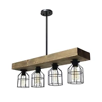 4 Light Farmhouse Beam Pendant