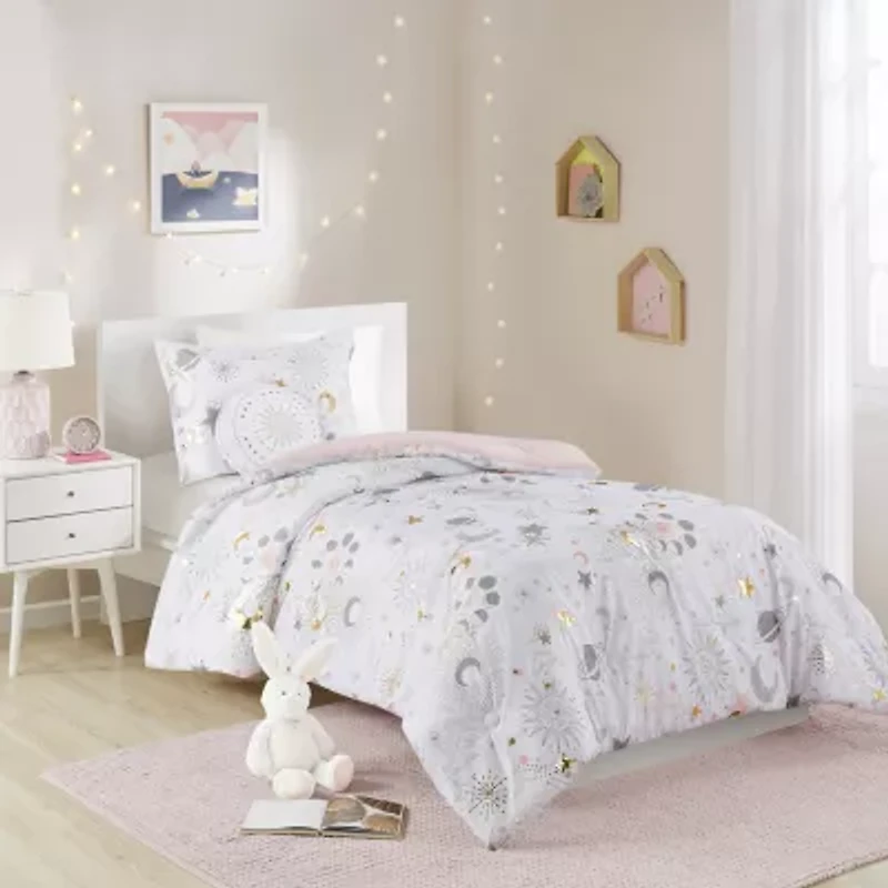 Mi Zone Kids Ariella Printed Lightweight Comforter Set with decorative pillow