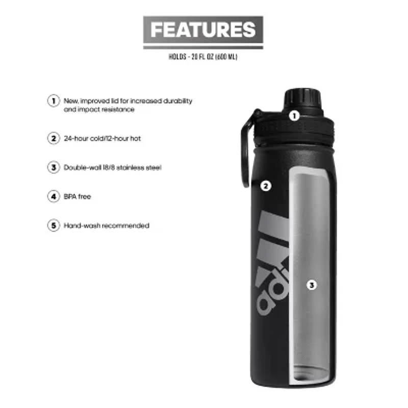 adidas Steel 600 ML Water Bottle