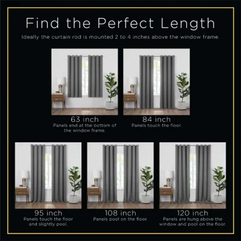 Eclipse Cassidy Grommet Top Blackout Single Curtain Panel