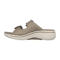 Skechers Womens Go Walk Arch Fit Martha Stewart Slide Sandals
