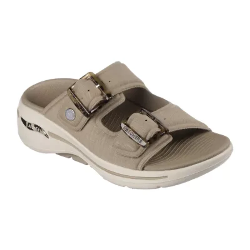 Skechers Womens Go Walk Arch Fit Martha Stewart Slide Sandals