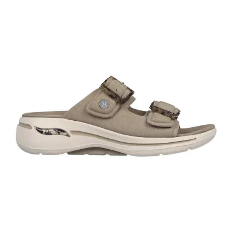 Skechers Womens Go Walk Arch Fit Martha Stewart Slide Sandals