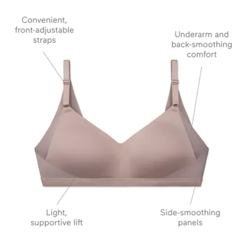 Warners® No Side Effects® Underarm and Back-Smoothing Comfort Wireless Lift T-Shirt Bra RN2231A