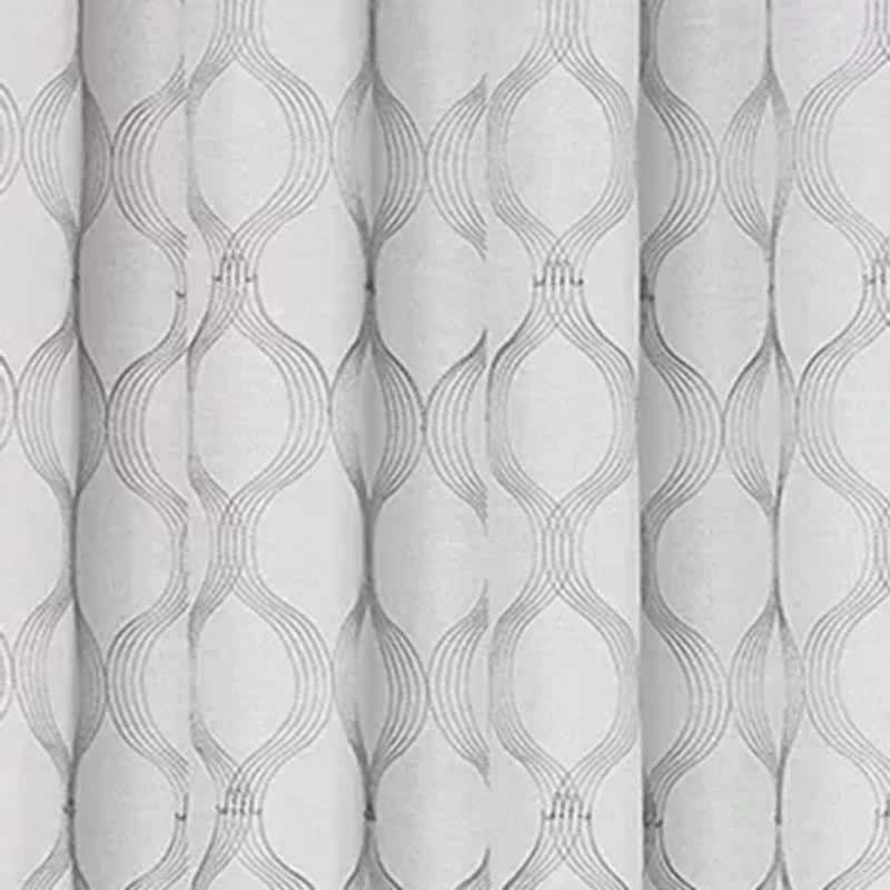 Max Blackout Prescott Grommet Top Embroidered 100% Single Curtain Panel