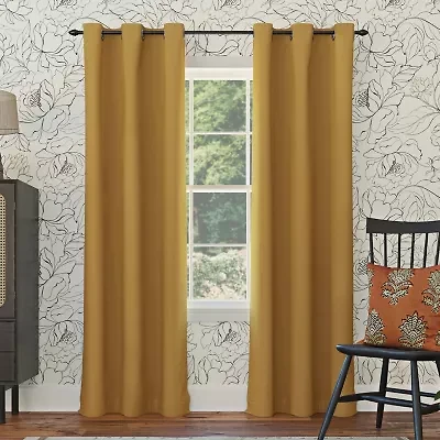 Sun Zero Evan Grommet Top Energy Saving Blackout Single Curtain Panel