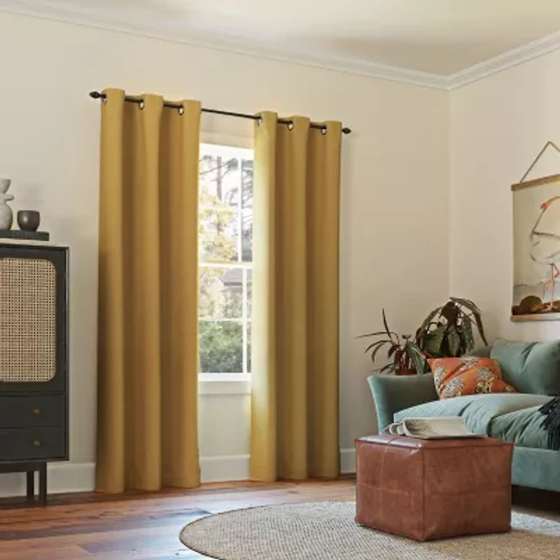 Sun Zero Evan Grommet Top Energy Saving Blackout Single Curtain Panel
