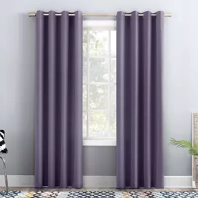 Sun Zero Emory Grommet Top Light-Filtering Single Curtain Panel