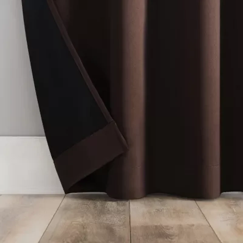 Sun Zero Oslo Grommet Top Energy Saving 100% Blackout Single Curtain Panel