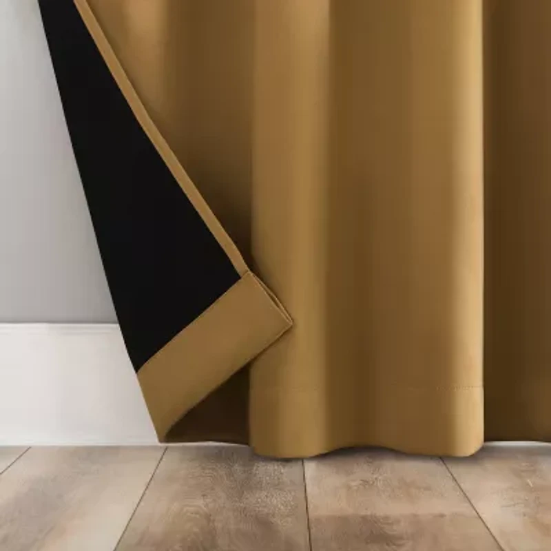 Sun Zero Oslo Grommet Top Energy Saving 100% Blackout Single Curtain Panel